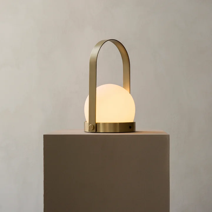 Carrie LED Lamp from Audo in brass