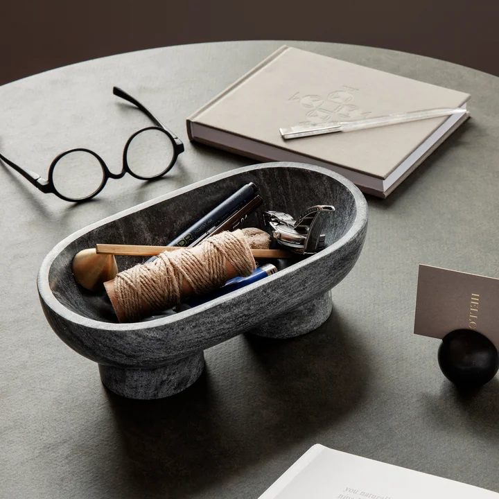 Alza Marble Bowl by Ferm Living in black