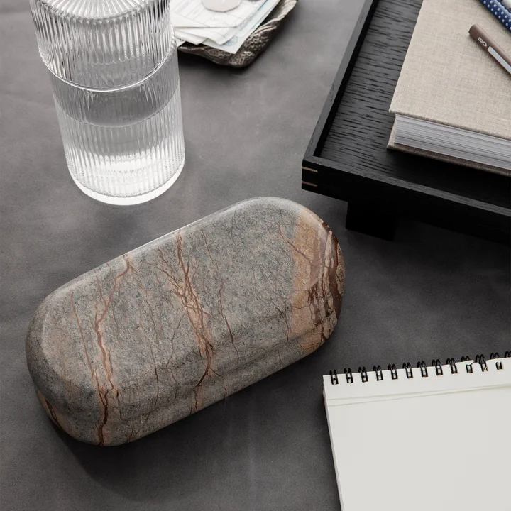 Bendum Box by Ferm Living in brown marble