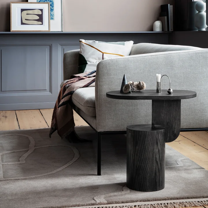 Insert side table from Ferm Living in ash black stained