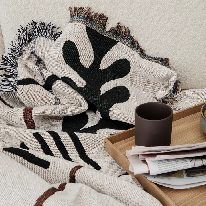 Mirage blanket 120 x 170 cm from Ferm Living in off-white