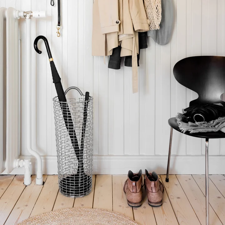 Umbrella Bin from Korbo in stainless steel