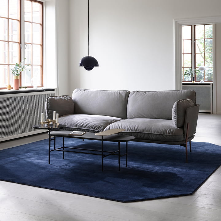 The Moor carpet AP8 from & tradition - 300 x 300 cm, blue midnight