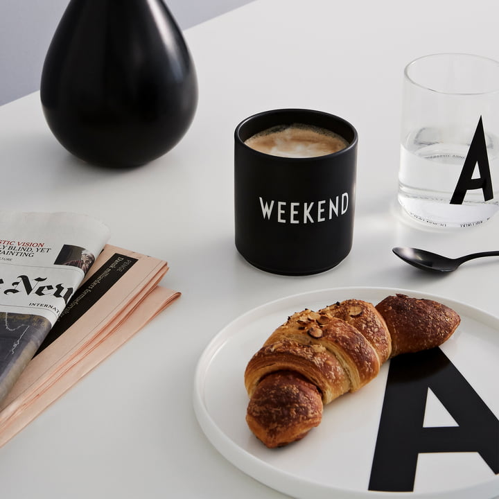 AJ Favourite Porcelain mug WEEKEND from Design Letters