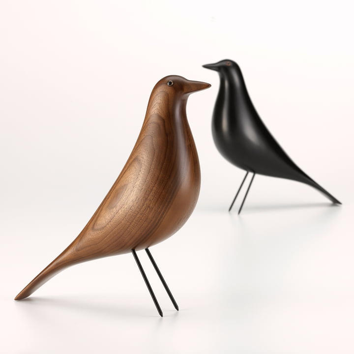 Eames House Bird from Vitra in walnut and black