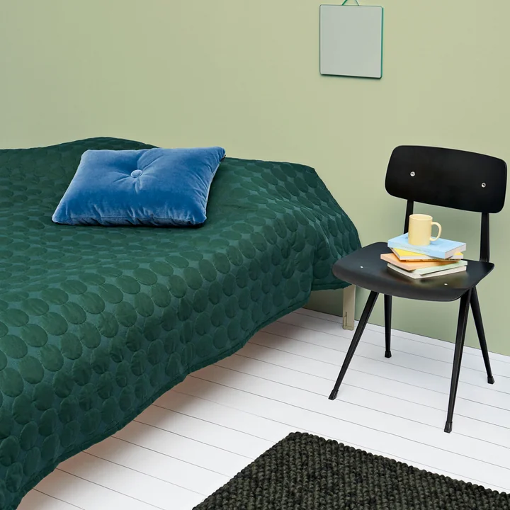Mega Dot Bedspread from HAY in dark green