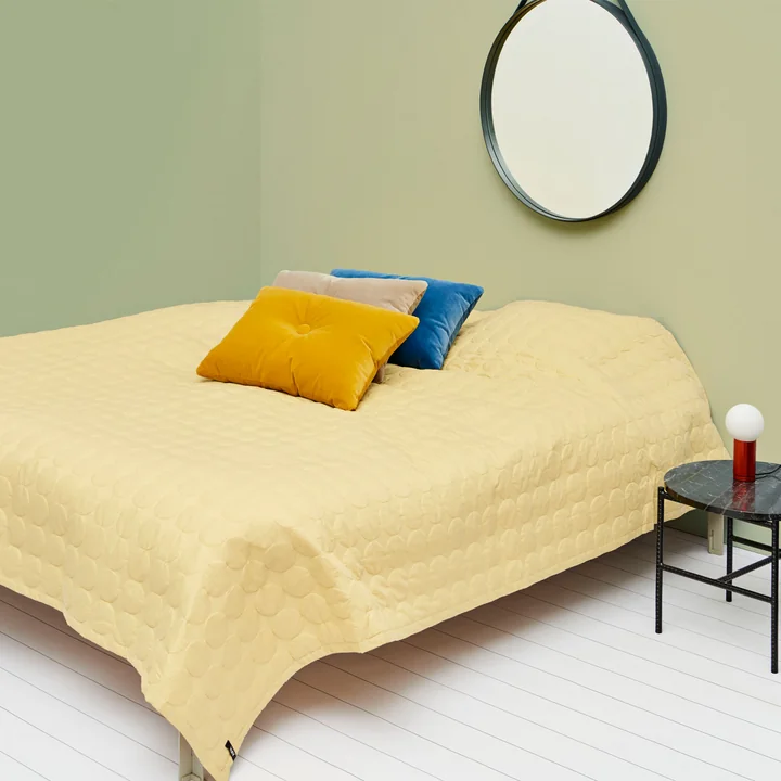 Mega Dot Bedspread from HAY in soft yellow