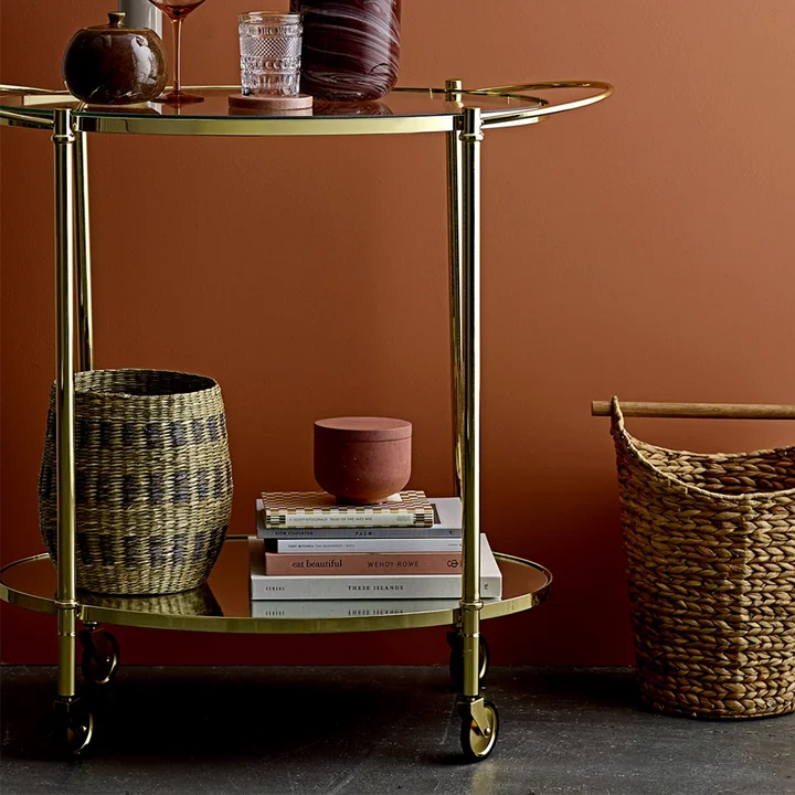 Multicolour seagrass basket from Bloomingville for storage