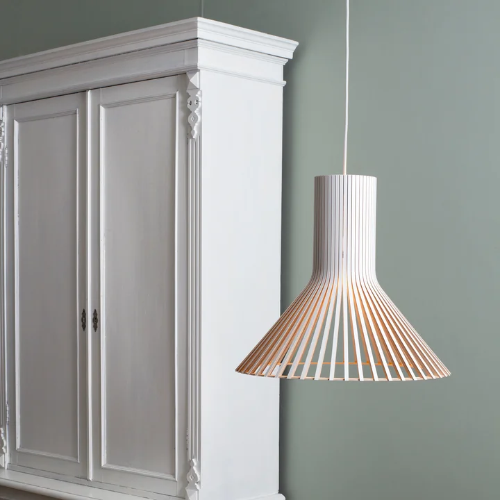 Puncto 4203 Pendant luminaire Ø 45 x H 40 cm from Secto in white