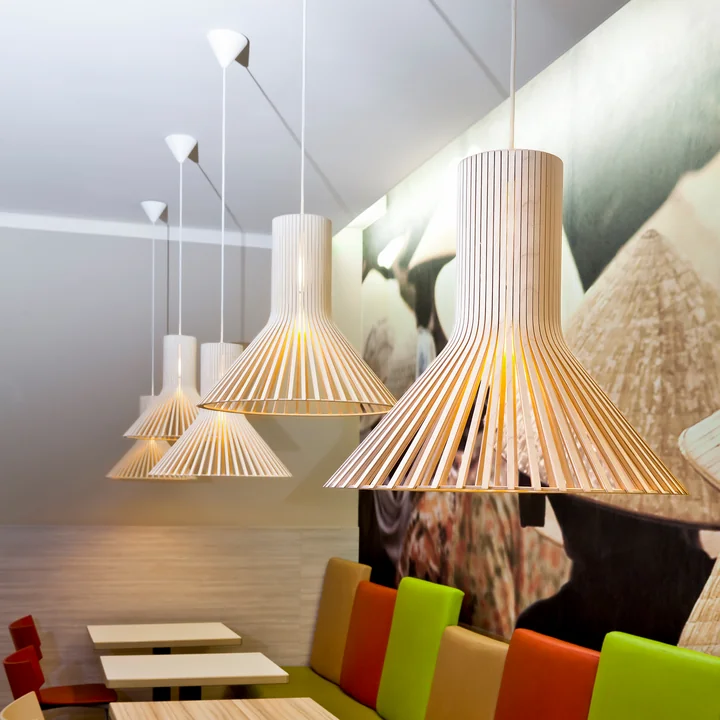 Puncto 4203 Pendant luminaire Ø 45 x H 40 cm from Secto in white