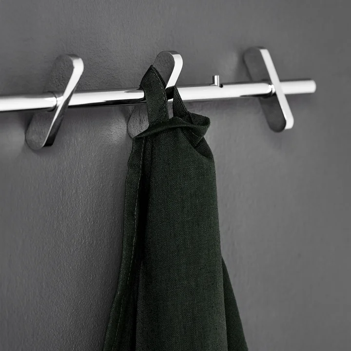 Coat Rack Hook strip from Moebe in chrome