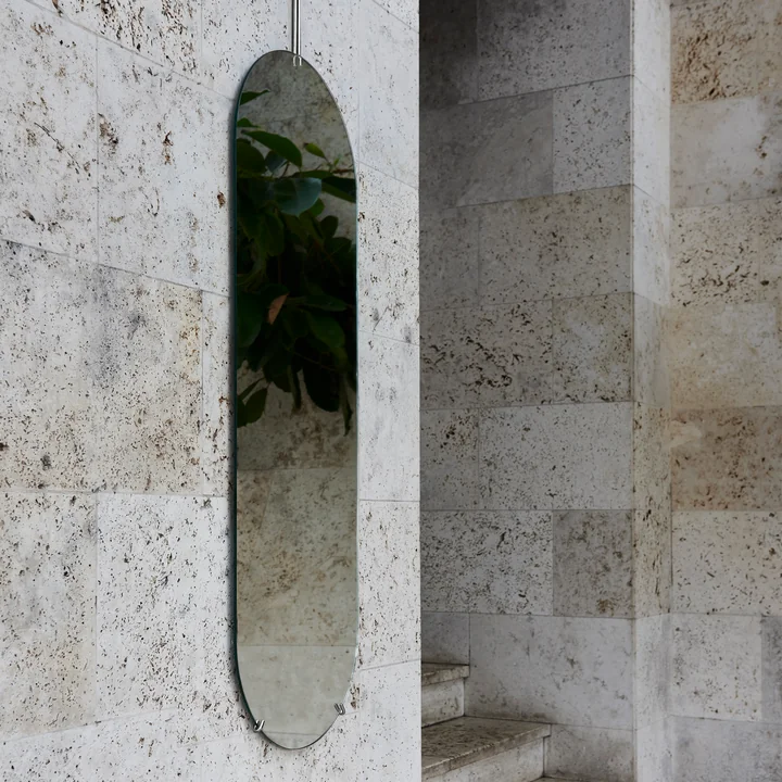 wall mirror oval from Moebe in chrome