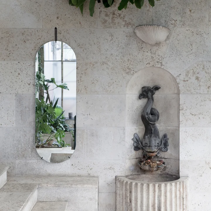 wall mirror oval from Moebe in black