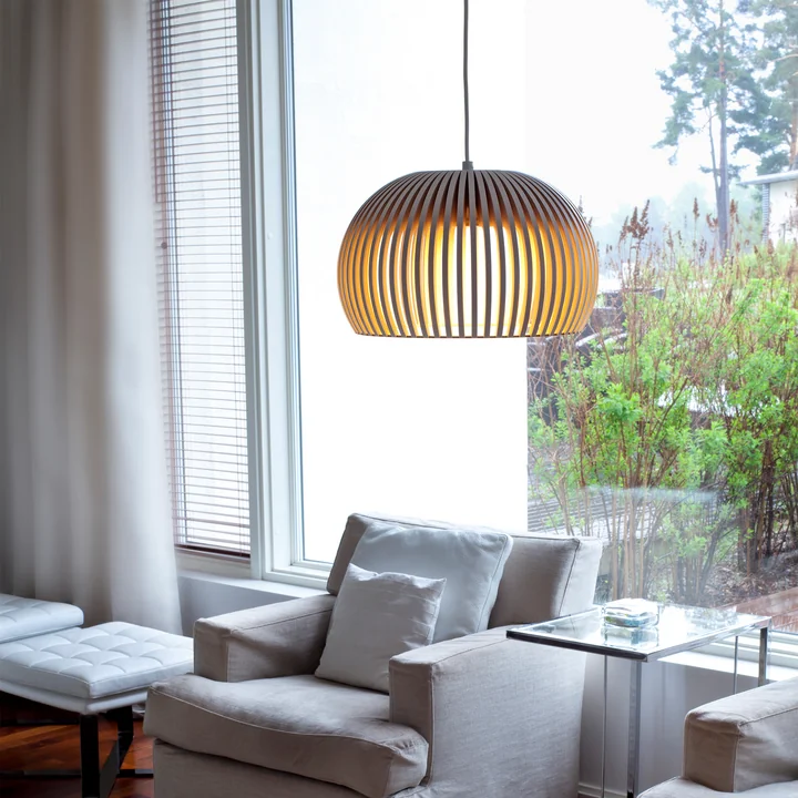 Atto 5000 LED pendant luminaire Ø 34 x H 21 cm from Secto in white