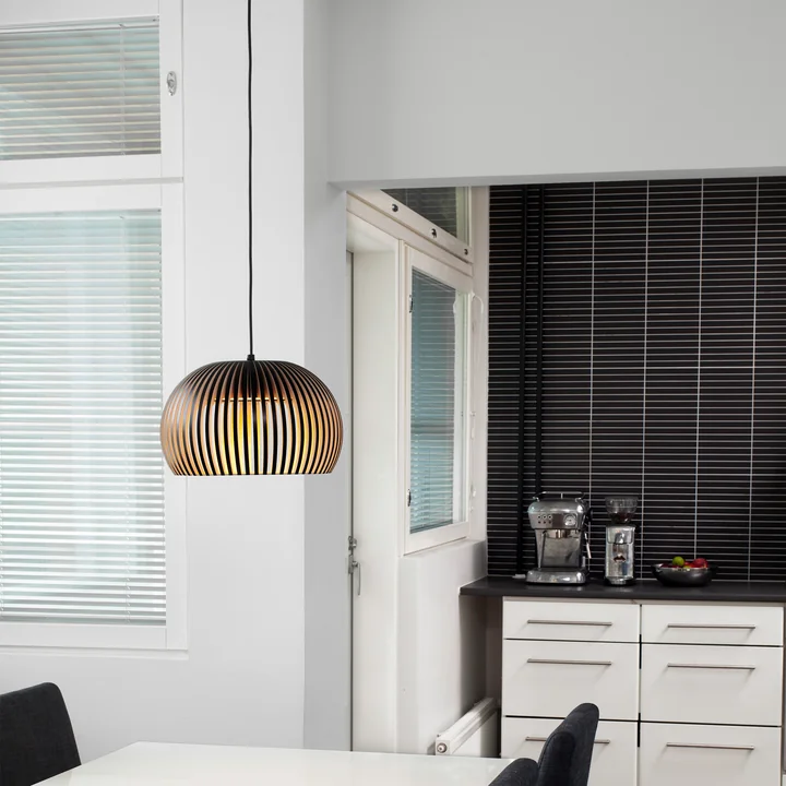 Atto 5000 LED pendant luminaire Ø 34 x H 21 cm from Secto in black