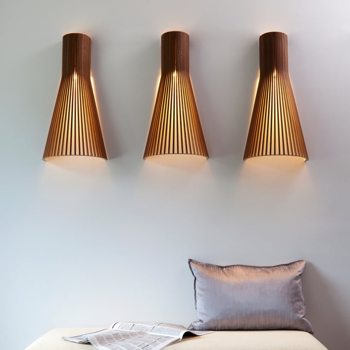 Secto Small 4231 Walnut wall lamp from Secto