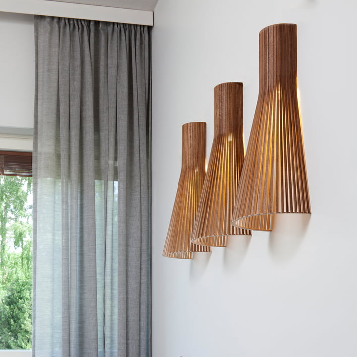Secto Small 4231 Walnut wall lamp from Secto