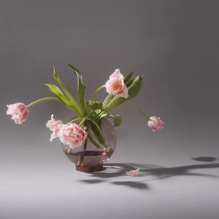Globe Vase of AYTM with flowers