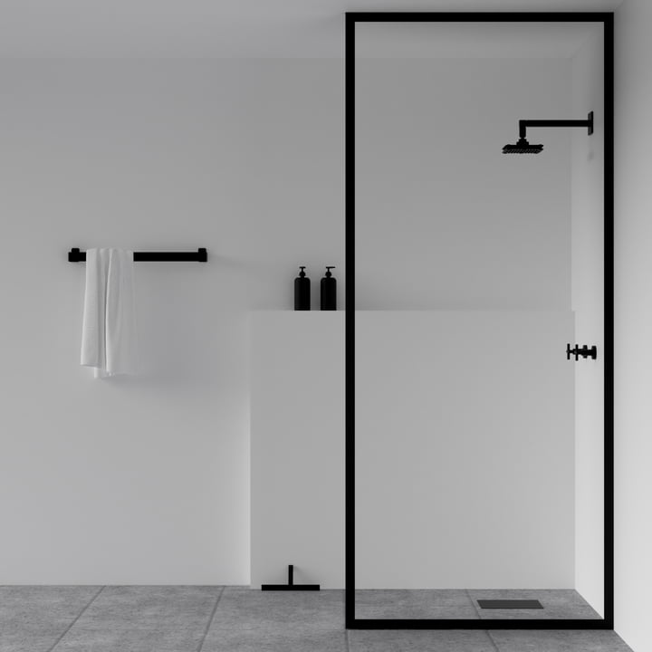 Towel holder by Nichba Design in black