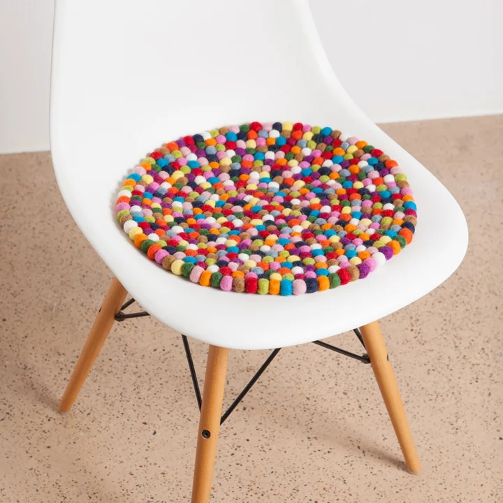 Lotte seat cushion from myfelt , Ø 36 cm on the Vitra DSW