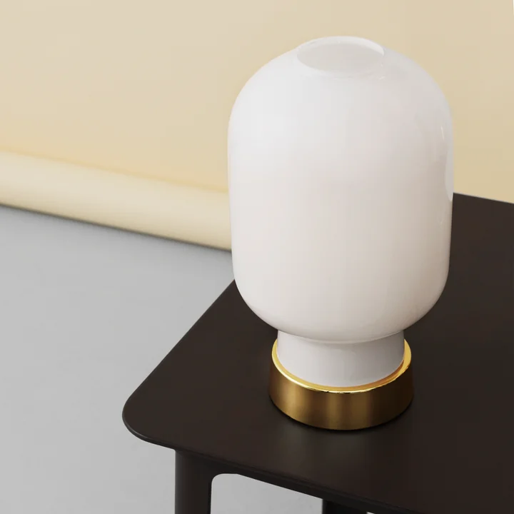 Amp table lamp by Normann Copenhagen in brass / white