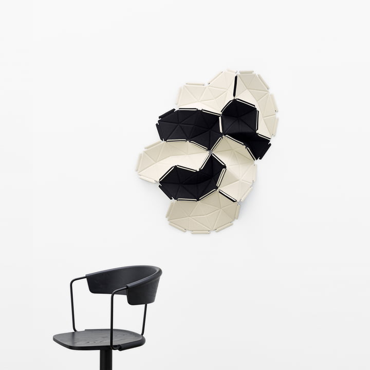 Clouds from Kvadrat in Divina 191 (black) / Divina 106 (white)