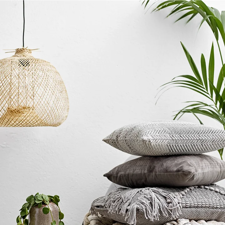Bamboo pendant lamp from Bloomingville, Ø 42 x H 30 cm