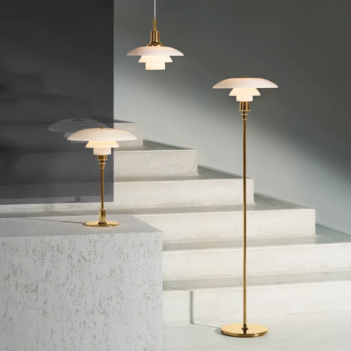 Brass PH lamps from Louis Poulsen