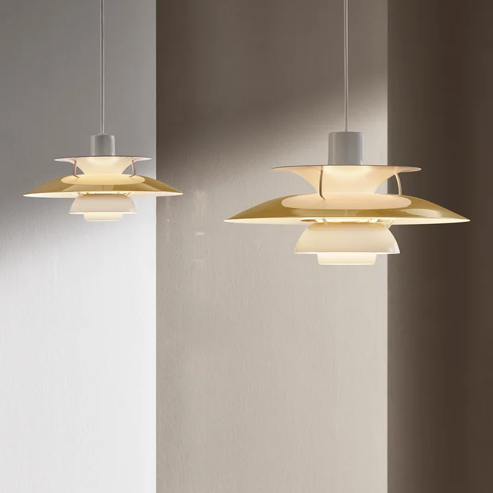 PH 5 pendant light from Louis Poulsen in brass