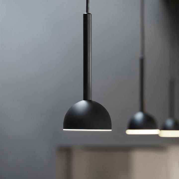 Blush LED pendant lamp from Northern , Ø 9 x H 22 cm in black suspended in series