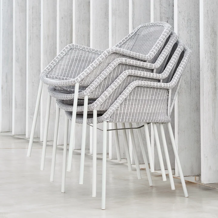 Breeze Stackable armchair (5464) from Cane-line in white-grey