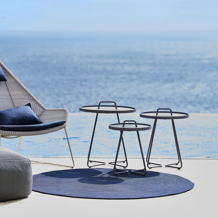 On-the-move Side table from Cane-line in light gray