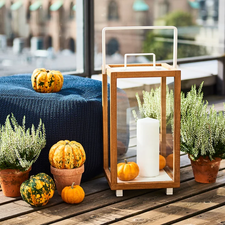 Lighthouse Lantern from Cane-line in teak / white
