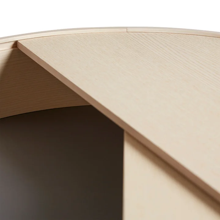 Arc Coffee table from Woud in ash clear lacquered
