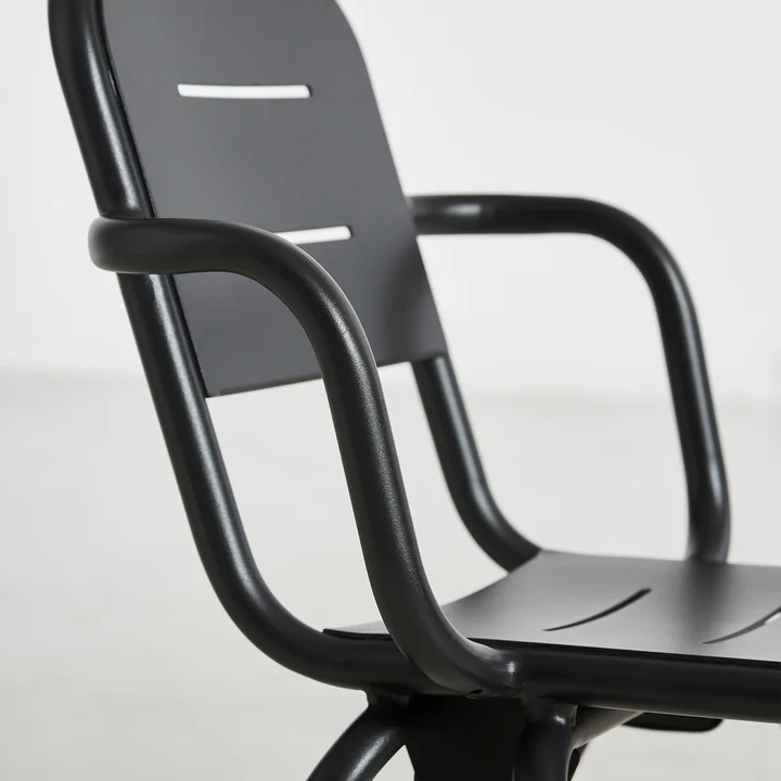Ray Café Armchair from Woud in charcoal