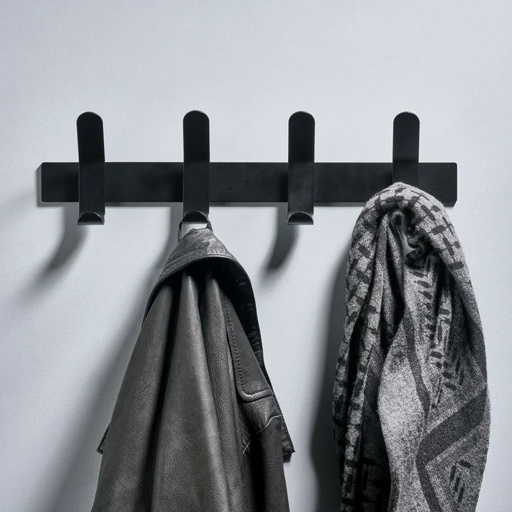 A-Rack Cloakroom rail from Zone Denmark with jacket and scarf