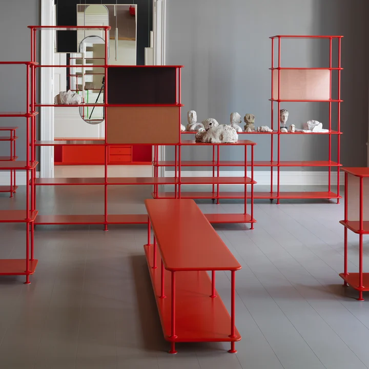 Free shelf modules from Montana in china red