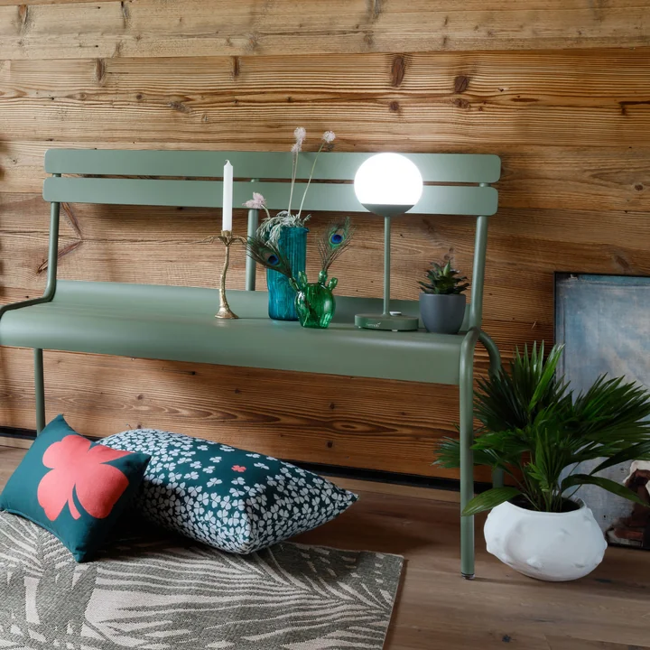 Luxembourg Bench with Mooon! Battery LED light from Fermob