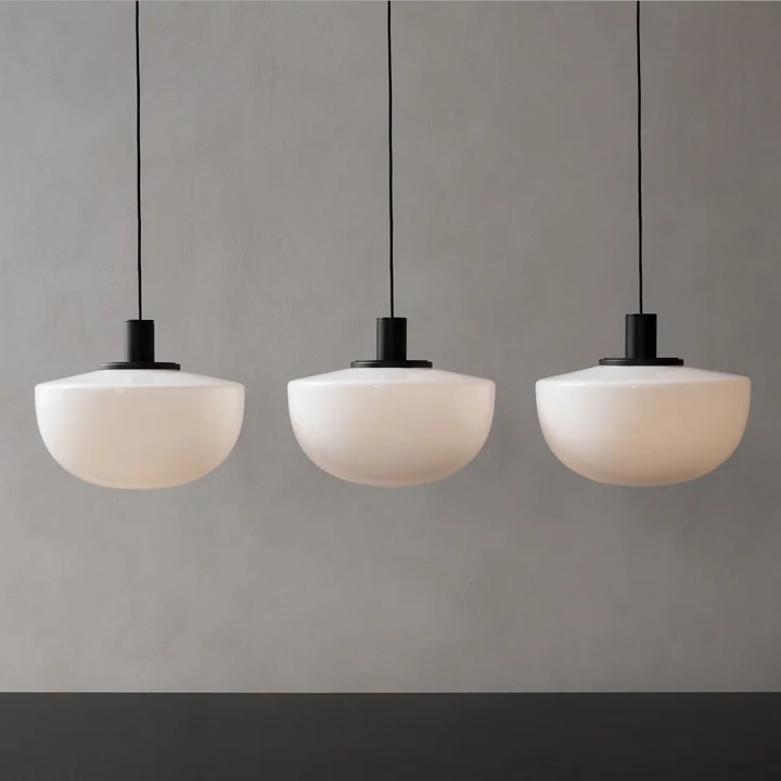 Bench pendant lamp from Audo hung in a row