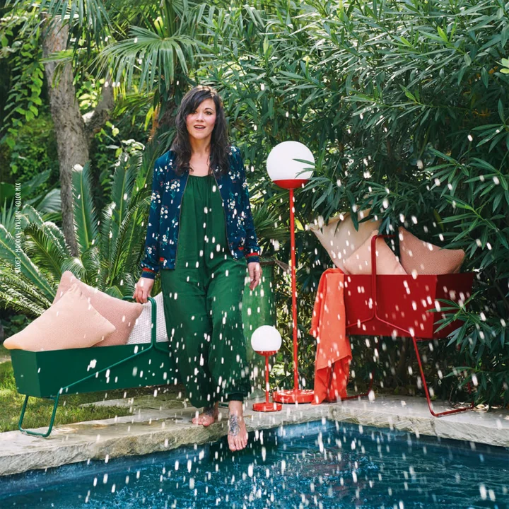 Evasion Outdoor cushion with basket flower box by Fermob