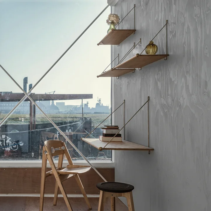 Loop Desk and Shelf from We Do Wood
