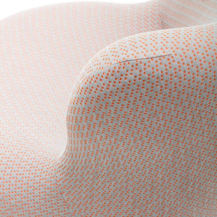 173 Armchair from freistil in knit salmon orange