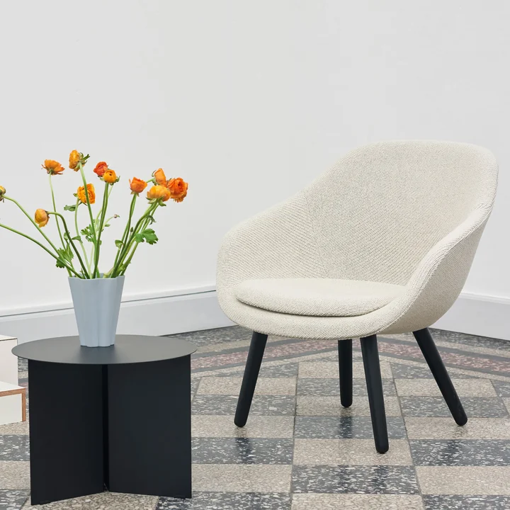 About A Lounge Chair AAL 82 with Slit Table Round from HAY