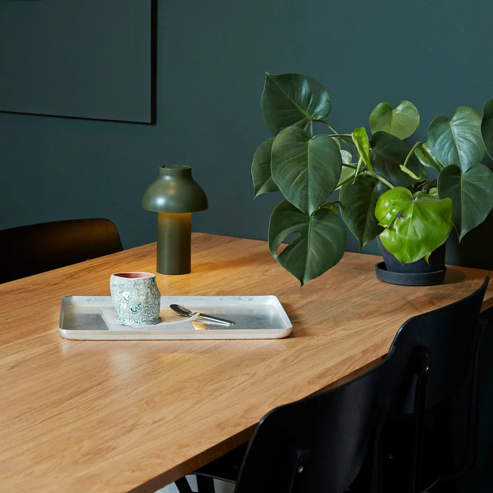 PC Portable LED Luminaire from HAY in olive (RAL 6003)