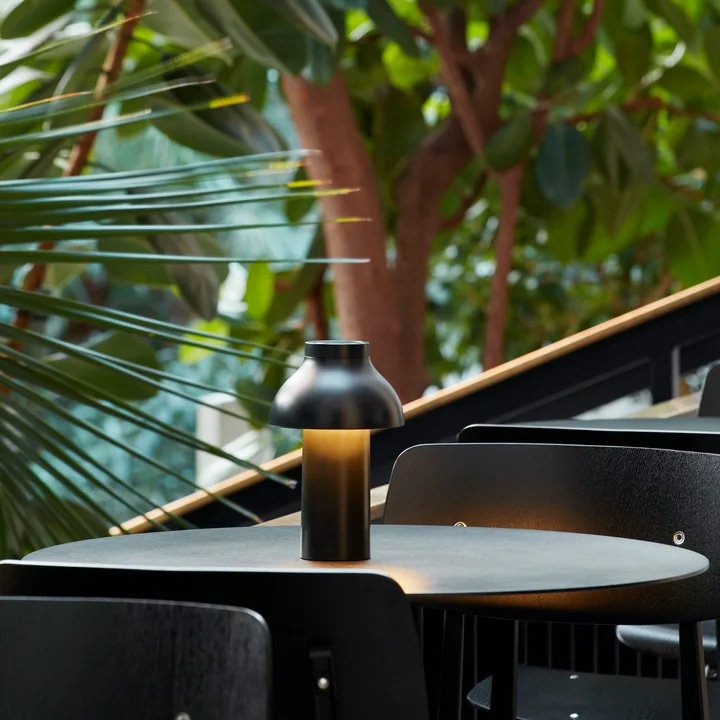 PC Portable LED Luminaire from HAY in soft black (RAL 9004)