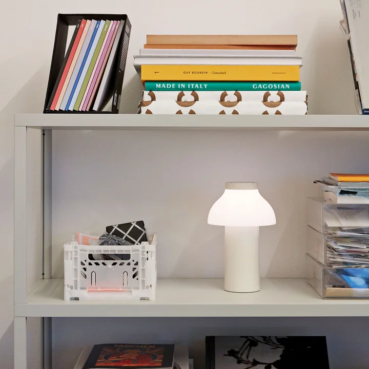 PC Portable LED Luminaire from HAY in cream white (RAL 9010)