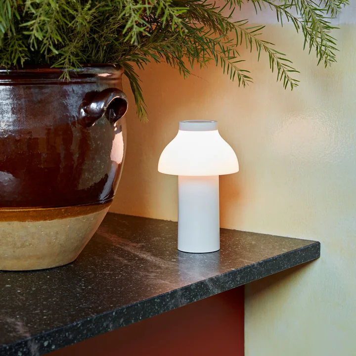 PC Portable LED Luminaire from HAY in cream white (RAL 9010)