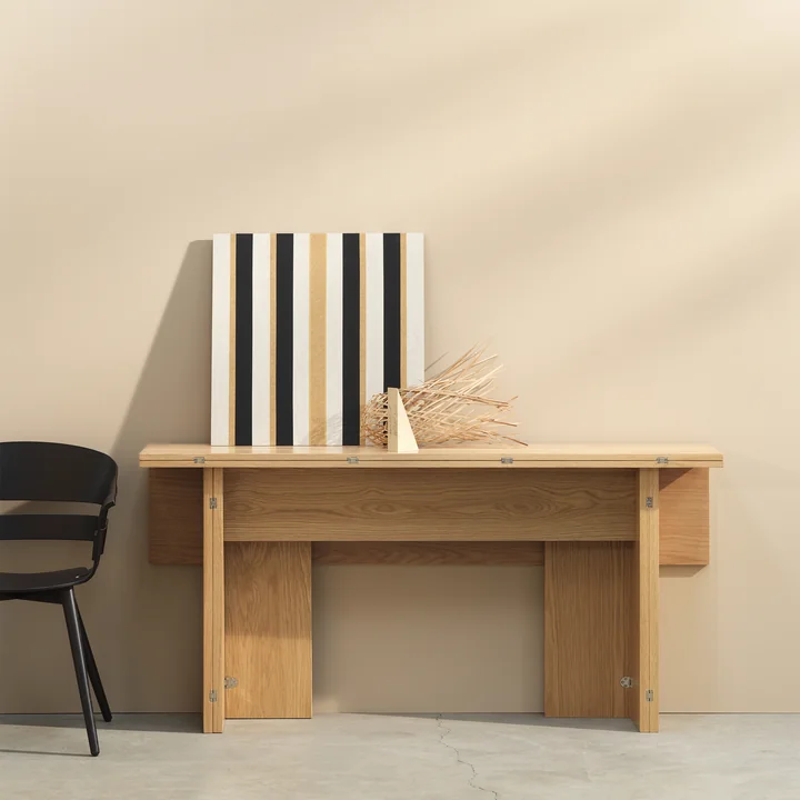 Flip Table, 3-folding in oak from Design House Stockholm - Folding 3 as sideboard