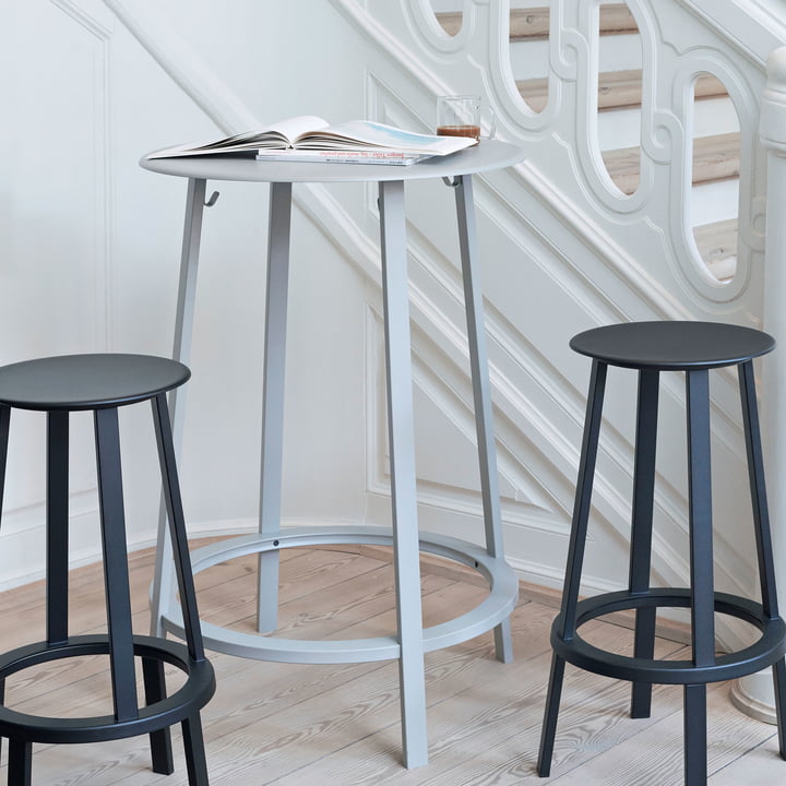 Revolver bar table and bar stool by Hay