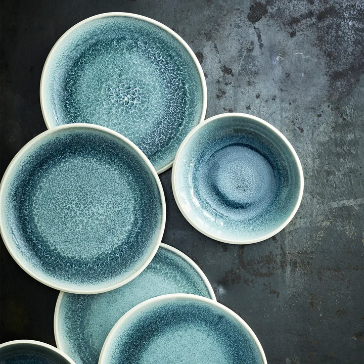 Junto plate by Rosenthal in aquamarine